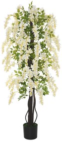 Outsunny Elegante Trepadeira Artificial de Wisteria 165 cm com Flores e Folhas Realistas para Todos Os Ambientes | Aosom Portugal