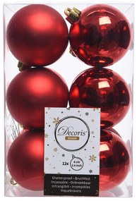 Bolas de Natal Decoris Vermelho (ø6 cm)