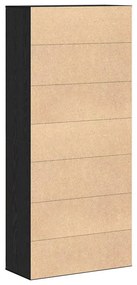 Aparador Carvalho Preto 80x35x180 cm Madeira Engenheirada