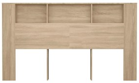 Armário de cabeceira 180x18,5x104,5 cm carvalho sonoma