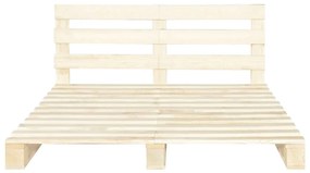 Estrutura de cama em paletes pinho maciço 200x200 cm
