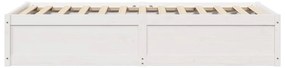 Cama sem colchão 90x190 cm madeira de pinho maciça branco