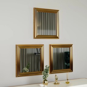 Conjunto de Espelhos Otto – Dourado – 40 x 40 x 3 cm (3 Peças)