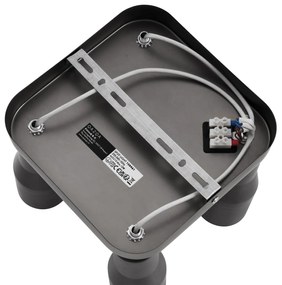 Foco de teto quadrado GU10 50mm 4 luzes - Stanley