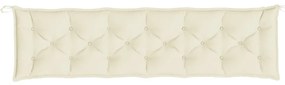 Almofadões banco jardim 2 pcs tecido oxford branco nata