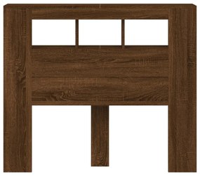 Cabeceira c/ LEDs 120x18,5x103,5 cm carvalho castanho