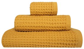 Jogo de toalhas de banho de 3 peças - FAVO de SOREMA: Mostarda