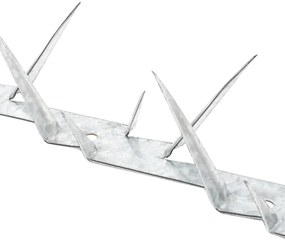 Barra com espetos protetora de muros 2 pcs aço 1 m