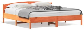 vidaXL Cama sem colchão 180x200 cm pinho maciço castanho-mel