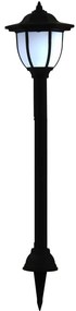 Candeeiro solar LED de exterior 6 pcs preto
