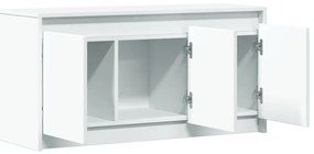 Móvel de TV com luzes LED derivados de madeira branco
