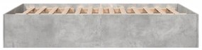 Estrutura de cama 135x190 cm derivados de madeira cinza cimento
