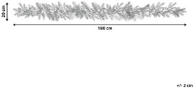 Guirlanda de Natal branca com LED e efeito de neve 180 cm SUNDO Beliani