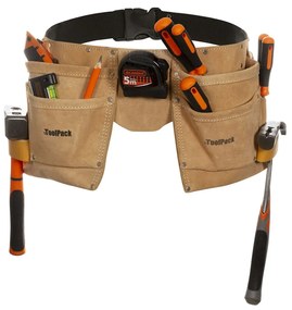 418853 Toolpack Cinto porta-ferramentas bolso duplo Superior couro 366.004