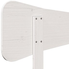 Cabeceira 140 cm madeira de pinho maciça branco