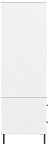 Roupeiro c/ pernas metal 90x55x172,5 cm madeira OSLO branco
