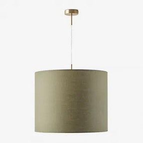 Lâmpada De Teto Suspensa Em Tecido Arlina Dourado - Transparente & Verde Sálvia Ø50 Cm - ↑40 Cm Arlina - Sklum