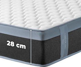 Colchão multicamadas Flow PureVital 4990 180x200 com viscoelástico e altura de 28 cm