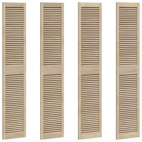 vidaXL Porta de Armário com porta 4 pcs Natural 140.5 x 2.1 x 49.5 cm