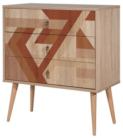 Cómoda City Trio – Multicolor – 80 cm x 89 cm x 40 cm