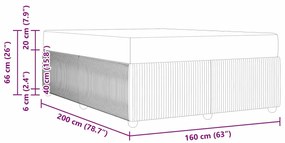 Estrutura da Cama Outros Creme 160 x 200 cm tecido