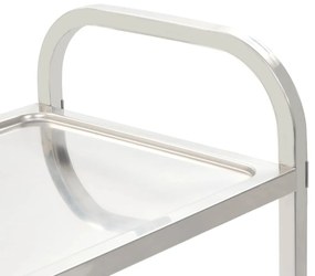 Carrinho de cozinha de 3 níveis 95x45x83,5 cm aço inoxidável
