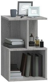 Mesa cabeceira 2pcs 35x35x55cm derivado madeira cinzento sonoma