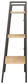 Estante de pé 3 prateleiras 56x35x108 cm castanho-claro e preto