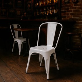 Conjunto de 4 cadeiras Benedikt 44 x 89 x 48 cm Branco
