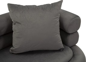 SOFÁ SILVERY PLUS COM ALMOFADAS CINZENTO 133X68X69 CM