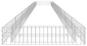 Canteiro elevado/cesto gabião 800x100x20 cm aço galvanizado