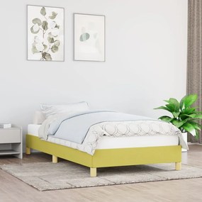 346777 vidaXL Estrutura de cama em tecido 80x200 cm verde