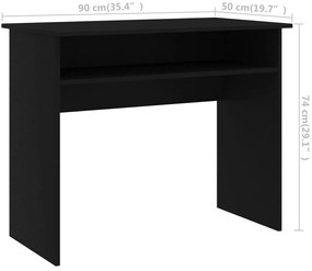 Secretária 90x50x74 cm derivados de madeira preto