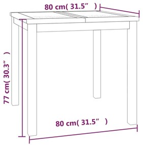 3 pcs conjunto de jantar para jardim madeira de teca maciça