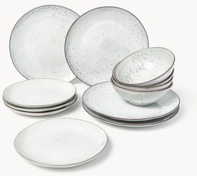 Conjunto de loiça artesanal Nordic Sand, 4 pessoas, conjunto de 12