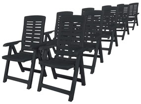 Conjunto de jantar de exterior 11 pcs plástico antracite
