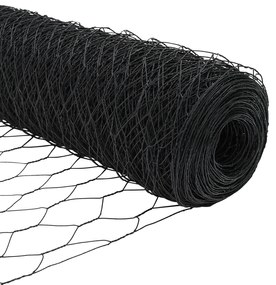 Cerca Hexagonal vidaXL Cinza 0.4x100 m Aço, Postes de Cerca vidaXL com