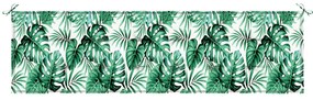 Almofada de Banco de Jardim Padrão de Folhas 180x50x4 cm Tecido Oxford