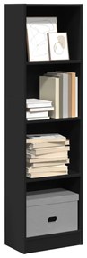 vidaXL Estante 40x24x143 cm derivados de madeira preto
