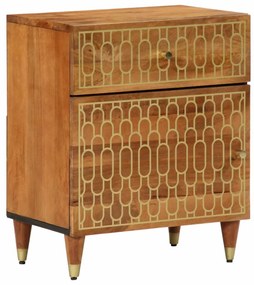 vidaXL Mesa de cabeceira 50x33x60 cm madeira de mangueira maciça
