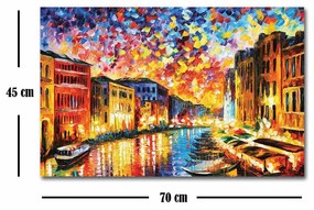 Pintura Decorativa em Tela FAMOUSART-081 – Multicolor – 45 x 70 cm