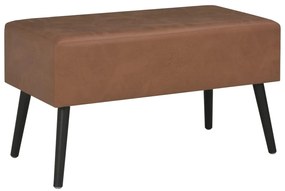 Mesa de centro 80x40x46 cm couro artificial castanho-escuro