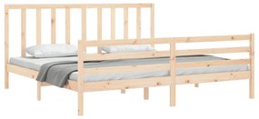 Cama sem colchão 200x200 cm madeira de pinho maciça