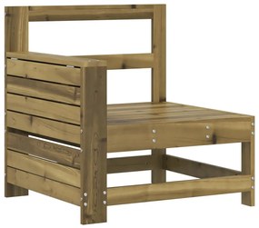 7 pcs conjunto sofás jardim madeira de pinho impregnada