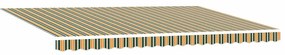 Toldo Retrátil Automático Verde e Amarelo 500x350 cm