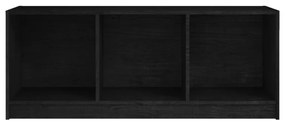 Móvel de TV 104x33x41 cm madeira de pinho maciça preto