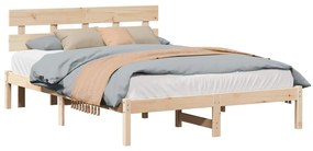 vidaXL Estrutura da Cama Castanho 140 x 200 cm Madeira de pinho maciça