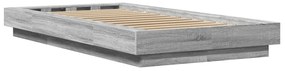 Estrutura cama 90x190 cm derivados de madeira cinzento sonoma