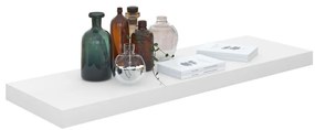 Prateleiras de parede suspensas 4 pcs 80x23,5x3,8cm MDF branco