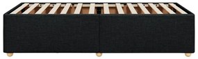 Estrutura de cama sem colchão 100x200 cm tecido preto